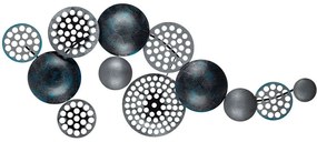 Διακοσμητικό Τοίχου Bronte 279ENZ1835 90x8x42cm Multi-Silver Wallity Metal