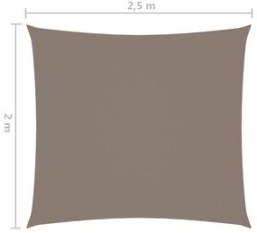 vidaXL Πανί Σκίασης Ορθογώνιο Taupe 2 x 2,5 μ. από Ύφασμα Oxford