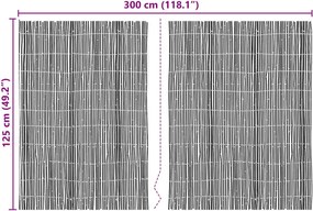 vidaXL Φράχτης Μπαμπού Φυσικό 400 x 125 cm Μπαμπού