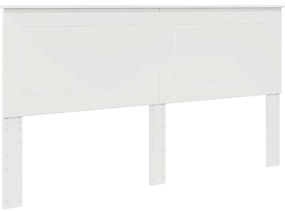 vidaXL Κεφαλάρι Γυαλιστερό Λευκό 200 cm Επεξεργασμένο ξύλο