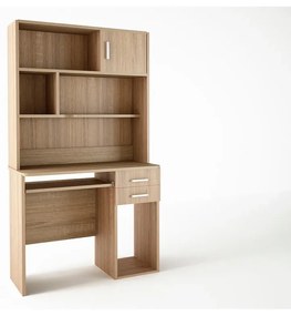 Γραφείο με εταζέρα σε χρώμα δρυς 100x55x180 500-00634