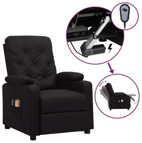 vidaXL Πολυθρόνα Μασάζ Ηλεκτρική Μαύρο από Συνθετικό Δέρμα