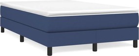 vidaXL Κρεβάτι Boxspring με Στρώμα Μπλε 120x200 εκ. Υφασμάτινο
