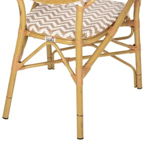 ΠΟΛΥΘΡΟΝΑ ΑΛΟΥΜΙΝΙΟΥ BAMBOO LOOK ΦΥΣΙΚΟ - ΛΕΥΚΟ HM5928.03 55x58x95 εκ.