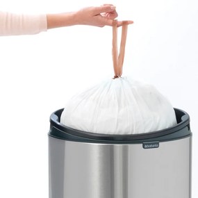 Κάδος Brabantia Touch Bin New 649733, 40 l, αθόρυβο και ομαλό κλείσιμο, επίπεδη πλάτη, Μαύρο