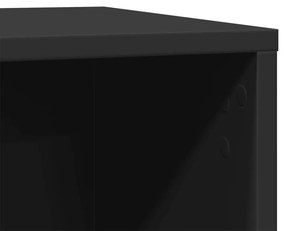 Τουαλέτα Γάτας Περίφραξη Μαύρο 60x40x40 εκ. Επεξεργασμ. Ξύλο - Μαύρο