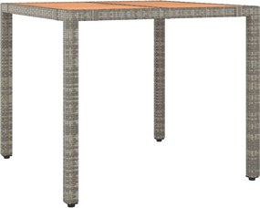 vidaXL Σετ Τραπεζαρίας Κήπου 5 τεμ. Γκρι Συνθ. Ρατάν με Μαξιλάρια