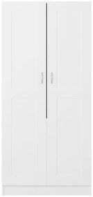 vidaXL Ντουλάπα Λευκή 85,2 x 51,5 x 180 εκ. από Επεξ. Ξύλο