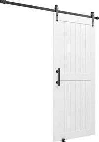 VEVOR Sliding Barn Door with Hardware Kit 914 x 2134mm MDF Panel PVC Surface