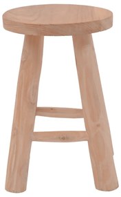 Σκαμπό Verenity  teak ξύλο σε φυσική απόχρωση Φ30x45εκ