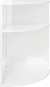 vidaXL End Table Υψηλής γυαλάδας λευκό 39,7 x 39,7 x 60 εκ