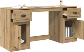 vidaXL Γραφείο με Ντουλάπι Artisan Oak Επεξεργασμένο Ξύλο