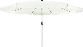 vidaXL Ομπρέλα Κήπου Άμμος και Ανθρακί 395 x 395 x 245 εκ. Πολυεστέρας
