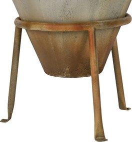 Βάζο Home ESPRIT Μπεζ Μέταλλο 49 X 49 X 93 cm