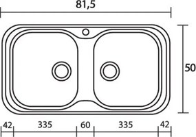 Sanitec Classic 312 (82×50) - Γρανιτένιος νεροχύτης - Granite TERRACOTTA