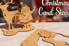 Σετ των 2 Intra απο ξύλο plywood 3mm-4mm πάχος Χριστουγεννιάτικη διακόσμηση σπιτιού Δίασταση 15x15 cm INTRAFABR-79520524