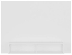 Έπιπλο Τηλεόρασης Τοίχου Λευκό 120 x 23,5 x 90 εκ. Μοριοσανίδα - Λευκό