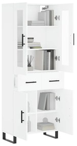 vidaXL Ντουλάπι Λευκό 69,5x34x180 εκ. από Επεξεργασμένο Ξύλο