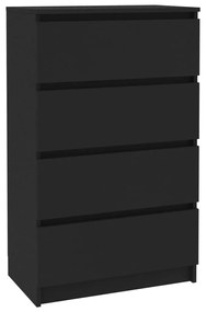 vidaXL Συρταριέρα Μαύρη 60 x 35 x 98,5 εκ. από Επεξεργασμένο Ξύλο