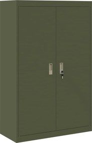 vidaXL Ντουλάπι αποθήκευσης 2 τμχ. Λαδί 90 x 40 x 210 εκ Ατσάλι