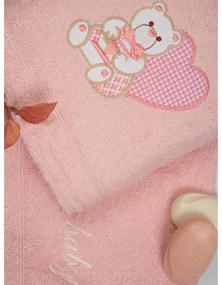 Σετ πετσέτες κεντητές Heart 10 Pink/Pink