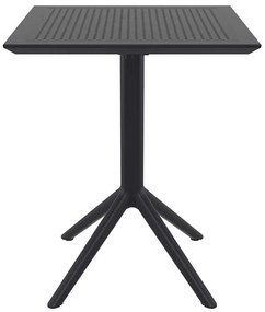 Τραπέζι Πτυσσόμενο Sky 60Χ60X74Εκ. Black Πολυπροπυλενίου