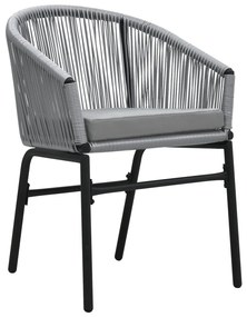 vidaXL Σετ Τραπεζαρίας Κήπου 7 Τεμαχίων Γκρι