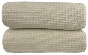 Κουβέρτα Ξενοδοχείου Waffle Beige Μονό 165x245cm 100% Βαμβάκι