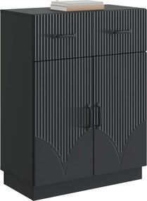 vidaXL Πλαϊνό γραφείο Μαύρο 66 x 34,5 x 87 εκ. Επεξεργασμένο Ξύλο