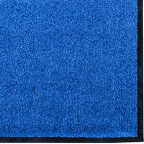 vidaXL Χαλάκι Εξώπορτας Μπλε και Μαύρο 120 x 250 cm 100% Πολυαμίδιο