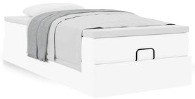 Οθωμανικό κρεβάτι με στρώμα Λευκό 80x200cm Faux Leather