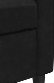 vidaXL Πολυθρόνα Μαύρη 60 εκ. Βελούδινη