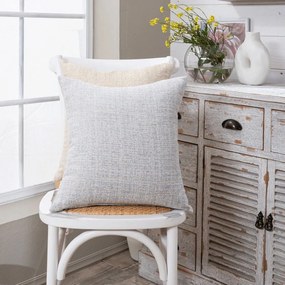 Μαξιλάρι Διακοσμητικό (Με Γέμιση) Noto 04 Grey Teoran 43X43 Cotton-Polyester