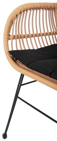 Καρέκλα - Πολυθρόνα ALLEGRA C5450.31 Μεταλλική με Wicker Μπέζ και Μαξιλάρι 58x59x82Υ εκ. 58x59x82 εκ.