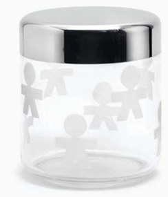 Βάζο Αποθήκευσης Girotondo AKK36 750ml Silver-Clear Alessi Steel,Glass