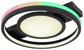 Πλαφονιέρα Φωτιστικό Οροφής LED RGB 40W/5W Μαύρο Gissel 41393-40 Globo Lighting 41393-40 Μαύρο