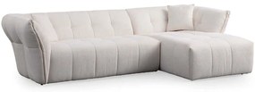 Καναπές Γωνιακός (Δεξιά Γωνία) Boxer 560ARE1238 290x165x75cm White