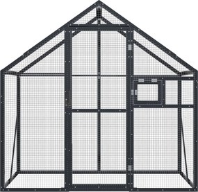 vidaXL Κλουβί Ανθρακί 179 x 100 x 185 εκ. από Αλουμίνιο