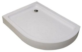 Karag FLORA650 Ντουζιέρα ασύμμετρη ημικυκλική ακρυλική αριστερή 90x120x5,5cm