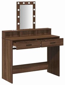 vidaXL Τραπέζι περιποίησης Καφέ 100 x 41 x 140 εκ. Επεξεργασμένο ξύλο