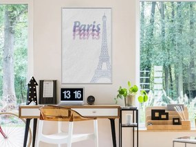 Αφίσα - Pastel Paris - 40x60 - Χρυσό - Με πασπαρτού