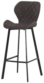 Σκαμπό Bar MARTIN Μαύρο Μέταλλο/Ύφασμα 46.5x48.5x73/79/105cm Σετ 2Τμχ