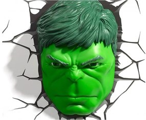 Φωτιστικό με Αυτοκόλλητο 3D Light FX Marvel Hulk Face 3D Deco Light 75193