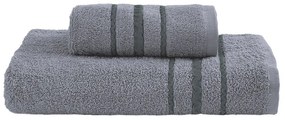 Πετσέτες Sina (Σετ 3τμχ) Grey Palamaiki Towels Set 70x140cm 100% Βαμβάκι