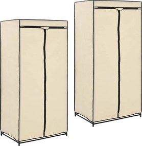 vidaXL Ντουλάπες 2 τεμ. Κρεμ 75x50x160 εκ.