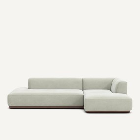 Γωνιακός καναπές δεξιός XL από βελούδο stonewashed, JACOPO