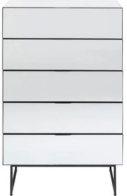 Συρταριέρα Soran Καθρέφτης Ασημί 65x40x113,5 εκ. - Καθρέφτης
