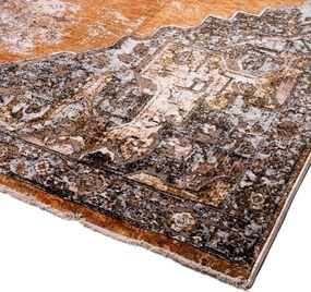 Χαλί Διαδρόμου (80x150) Βιοκαρπέτ Naf Naf Amaro S373B Brown/Multi Grey
