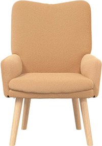 vidaXL Πολυθρόνα Μπεζ 63 x 67 x 94 εκ. Πολυεστέρας και Κόντρα Πλακέ