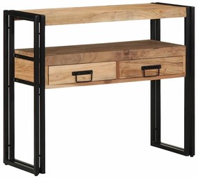 vidaXL Τραπέζι κονσόλας Καφέ 90 x 33 x 75 εκ Μασίφ ξύλο ακακίας